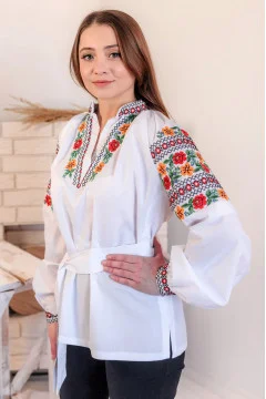 Вишиванка «Збруч» білого кольору