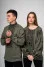 Family set of embroidered shirts "Zvytyaga" olive color