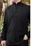 Men's embroidered shirt "Tryzub" in black with black ornament