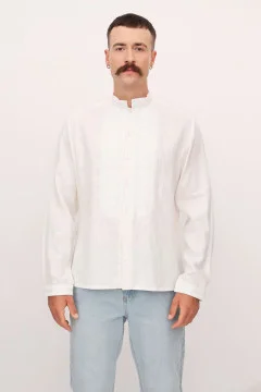 Men's embroidered shirt "Levko" white