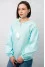 Embroidered shirt "Magia" mint color with white ornament