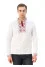 T-shirt "Snowflake" white with red embroidery