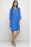 "Hoverlyanka" dress in electric color with blue ornament
