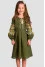 Dress for girls "Yanina" olive color