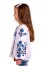 Embroidered dress for girls "Justinka" white with blue embroidery
