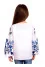 Embroidered dress for girls "Justinka" white with blue embroidery