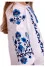 Embroidered dress for girls "Justinka" white with blue embroidery