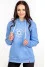 Women's hoodie "Let it snow" blue