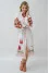 Платье «Килина» белого цвета с красным орнаментом