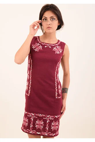 Burgundy dress "Effect"