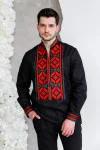 Men's embroidered shirt "Gucci" in black