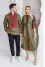 Embroidered Gucci khaki couple's set