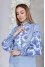 Embroidered shirt "Yaromyra" in blue denim with blue ornament