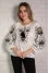 Embroidered "Tenderness" milky color with black ornament