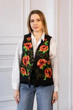 Жилет «Маковія» черного цвета
