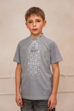 T-shirt for boys "Timko" gray with gray ornament