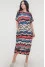 Dress "Bigold" blue with red