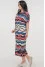 Dress "Bigold" blue with red