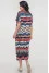 Dress "Bigold" blue with red