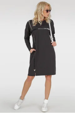 Black Maroon Plus Dress