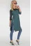 "Eri" tunic dress in aquamarine