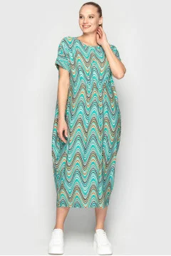 Parnassus dress with turquoise print
