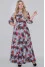 "Eowyn" dress in gray with roses