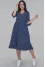 Dress "Iris" blue with polka dots