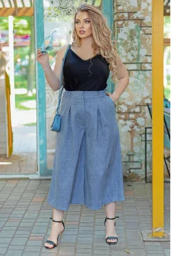 "Felis" dark gray skirt-trousers