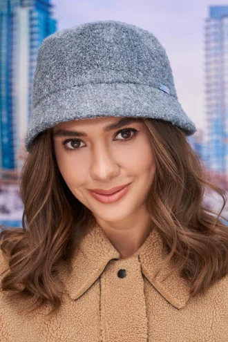Warm panama hat "Ayva" in dark gray