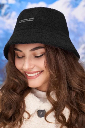 Warm panama hat "Mira" in black