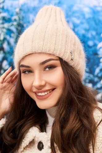 Beanie hat "Ilona" coffee color