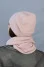 "Milena" set (hat, scarf) light powder color