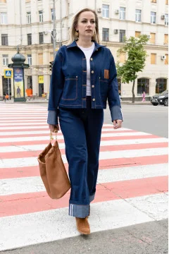 Dark denim Style suit