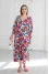 Dress "Evelina" white with print - summer