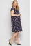 Dress "Yana" in blue with floral print