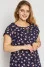 Dress "Yana" in blue with floral print