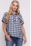 "Angelina" blue checkered shirt
