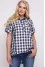 "Angelina" blue checkered shirt