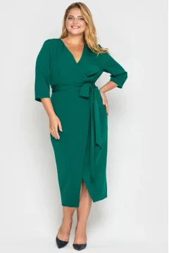 Emerald-colored dress 