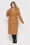 Женское пальто «Виола» песочного цвета