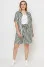 "Isabella" white suit with olive stripes