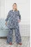 Phoebe suit in dark blue with print