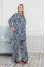 Phoebe suit in dark blue with print