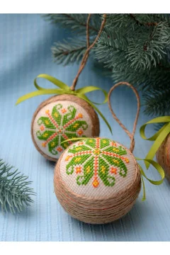 Green Fern Flower Christmas Tree Ornament