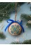 Christmas tree ornament "Traditional" with yellow and blue ornament