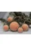 Set of Christmas tree balls "Snowflakes" orange