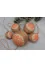 Set of Christmas tree balls "Snowflakes" orange
