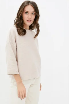 Mushroom-colored Mishima jumper