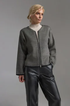 Teton black striped cardigan